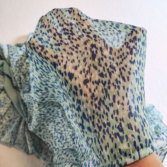 Sunday Up Floral Ruffle Midi Dress Small Long Sleeve Cottagecore Tiered - Picture 8 of 9